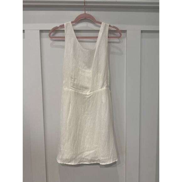 Lucca Couture Mini Dress with Side Lace Up Detail in White, M - Picture 2 of 9